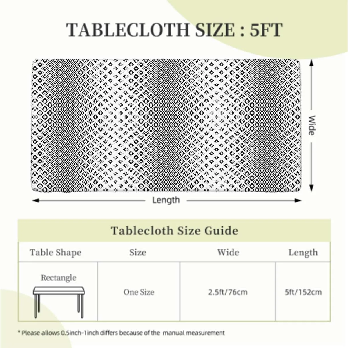 Black White Elastic Edged Table Covers Geometric Vertical Square Shaped Fitted Spandex Stretch Square Table Covers Caps Elastic Square Tablecloth Abstract Fits up 5 Foot Tables