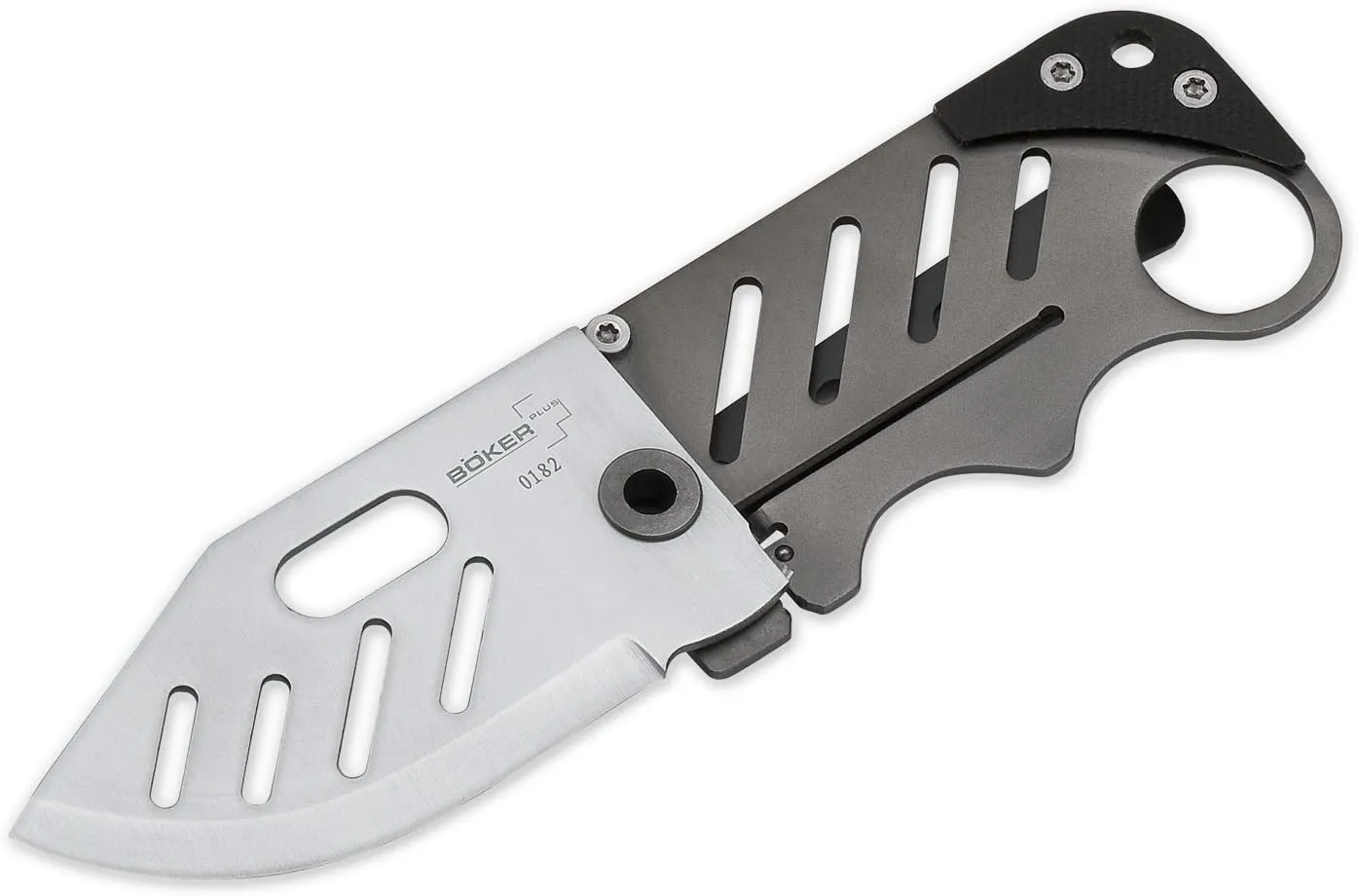 BOKER Plus 01BO010 Credit Card Knife with 2-1/4 in. Straight Edge Blade, Black