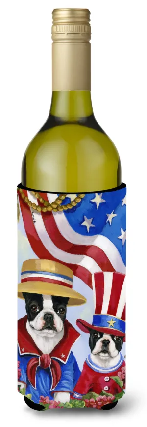 Boston Terrier USA Wine Bottle Hugger PPP3038LITERK