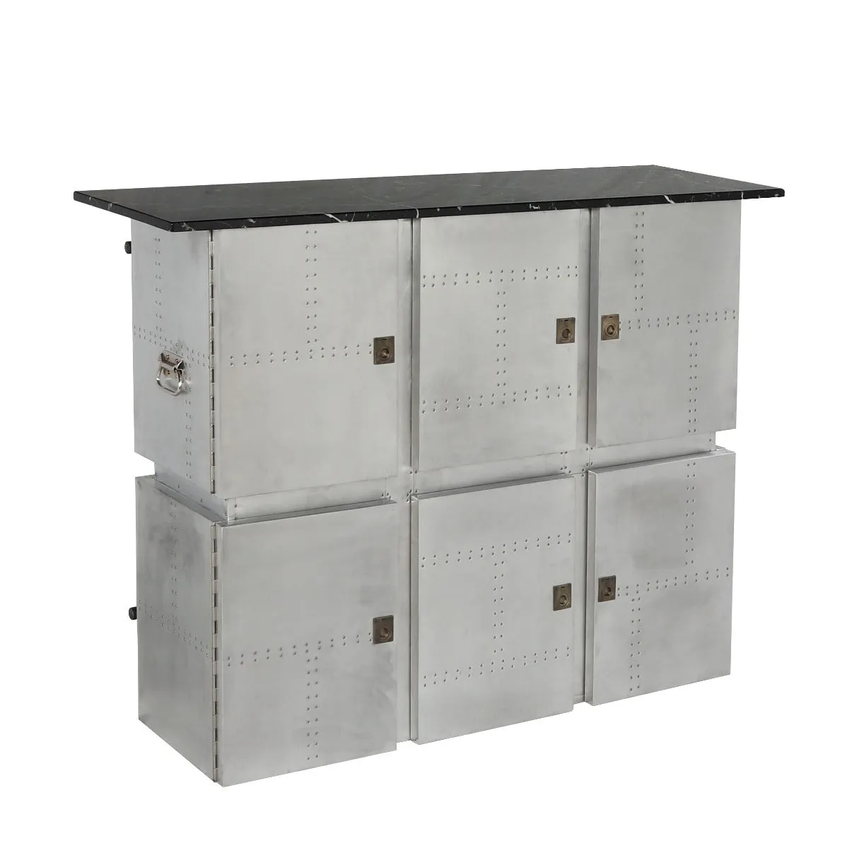 Brancaster Marble Top Aluminum Bar Table