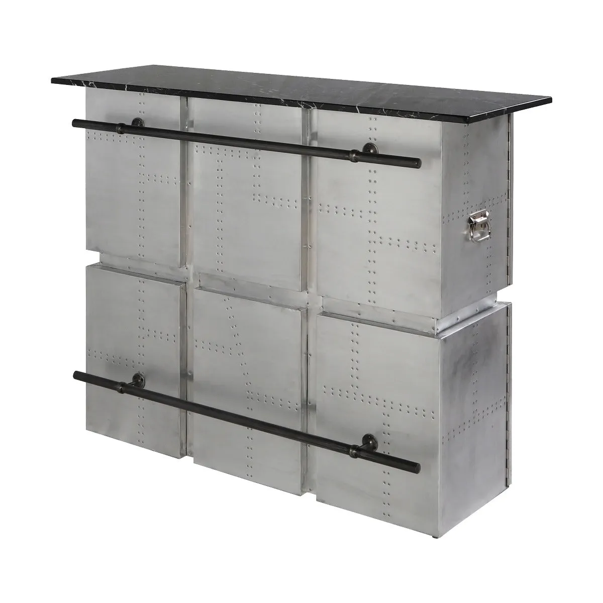 Brancaster Marble Top Aluminum Bar Table