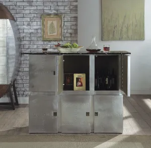 Brancaster Marble Top Aluminum Bar Table