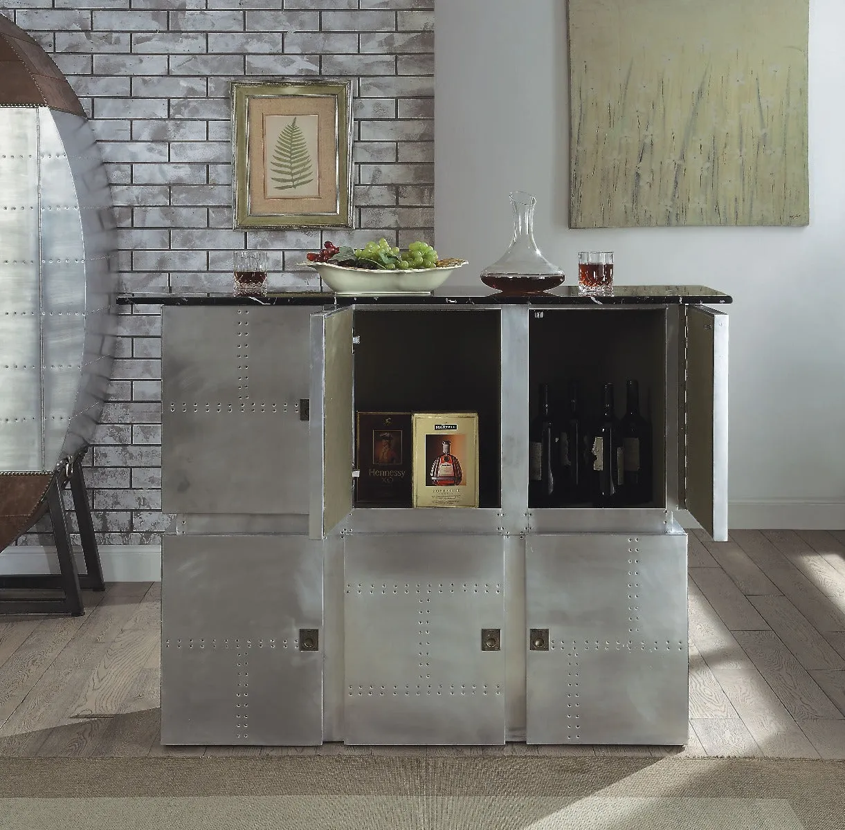 Brancaster Marble Top Aluminum Bar Table