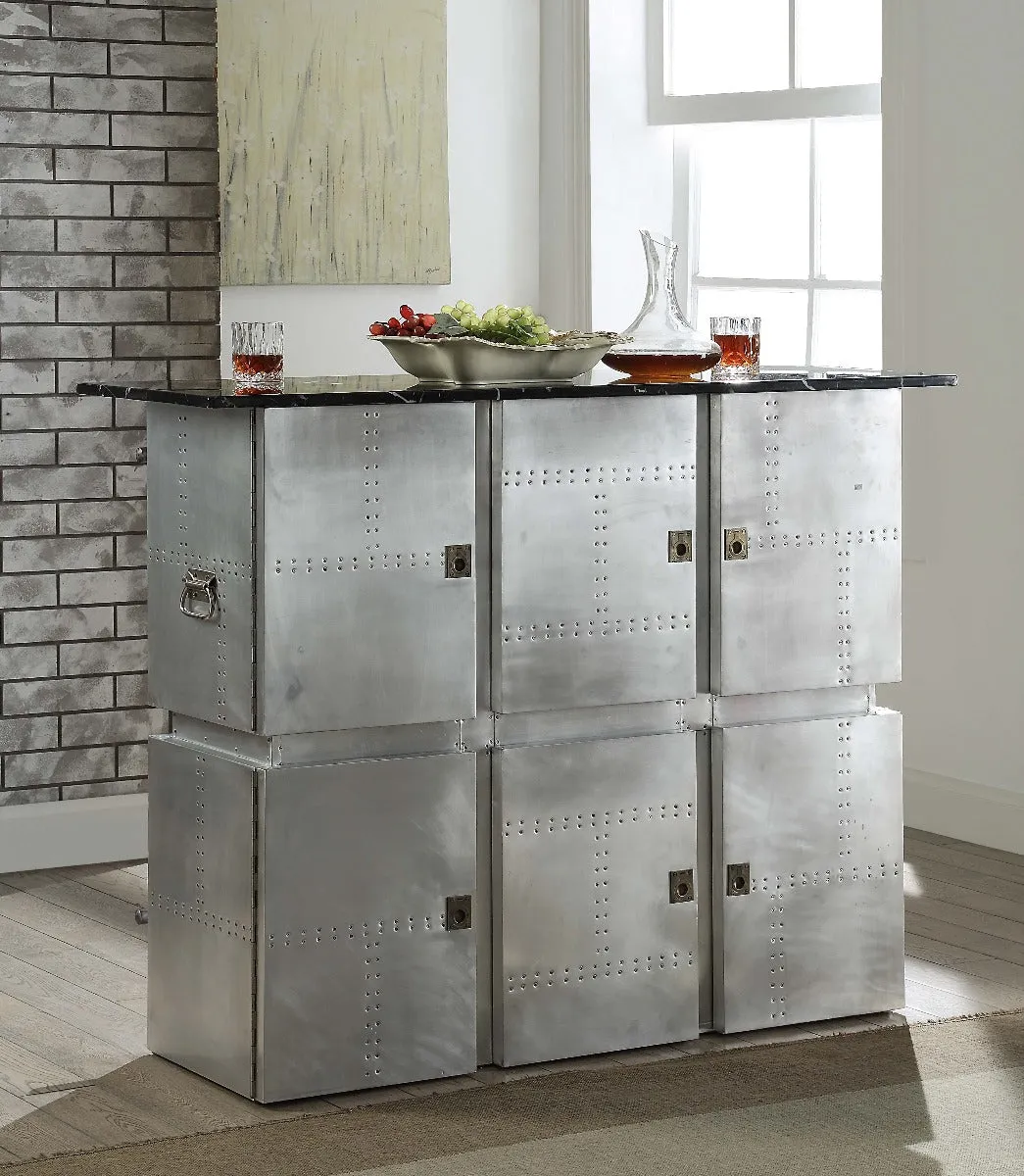 Brancaster Marble Top Aluminum Bar Table