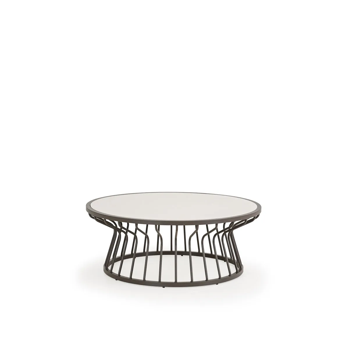 Brasilia Outdoor Aluminum Round Cocktail Table