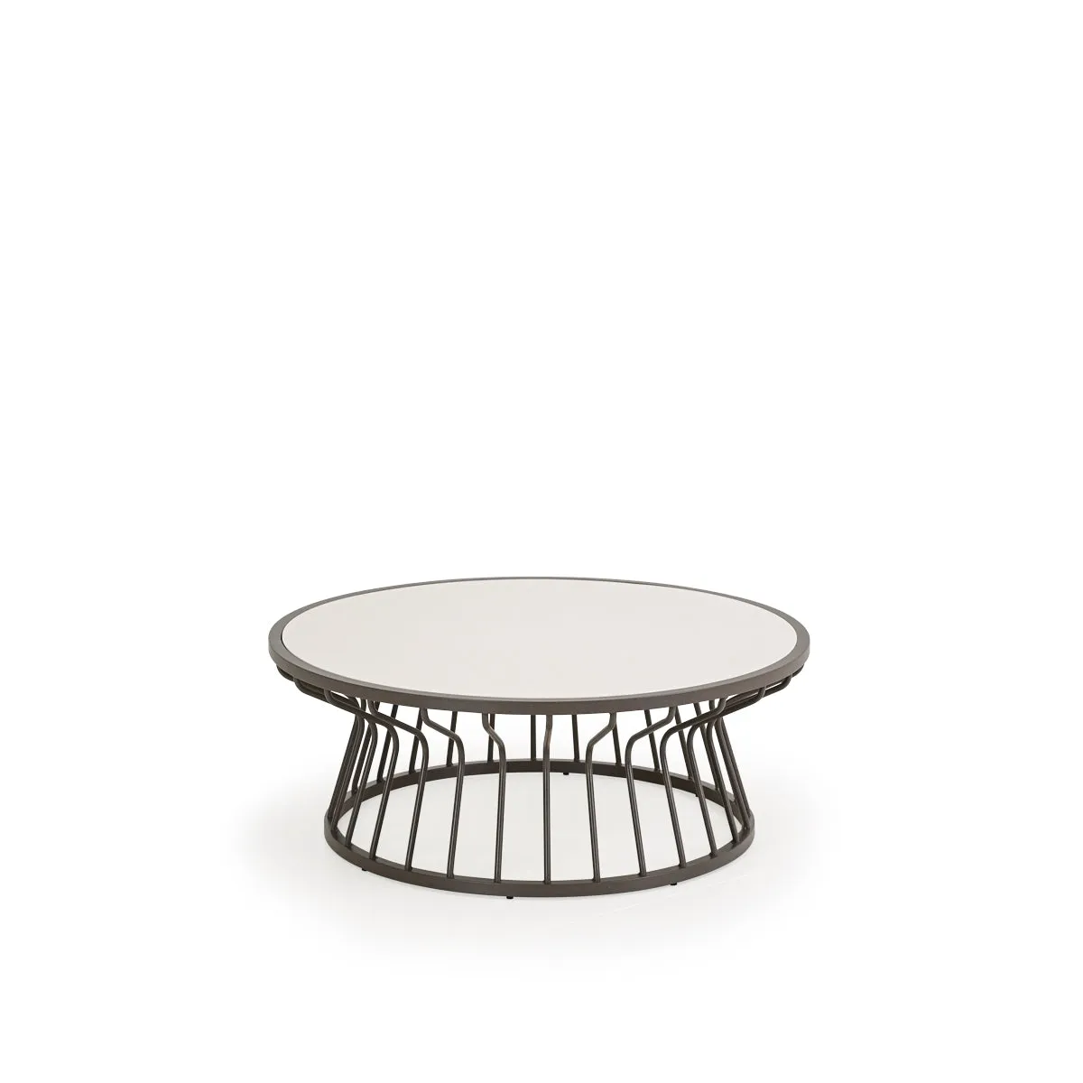 Brasilia Outdoor Aluminum Round Cocktail Table