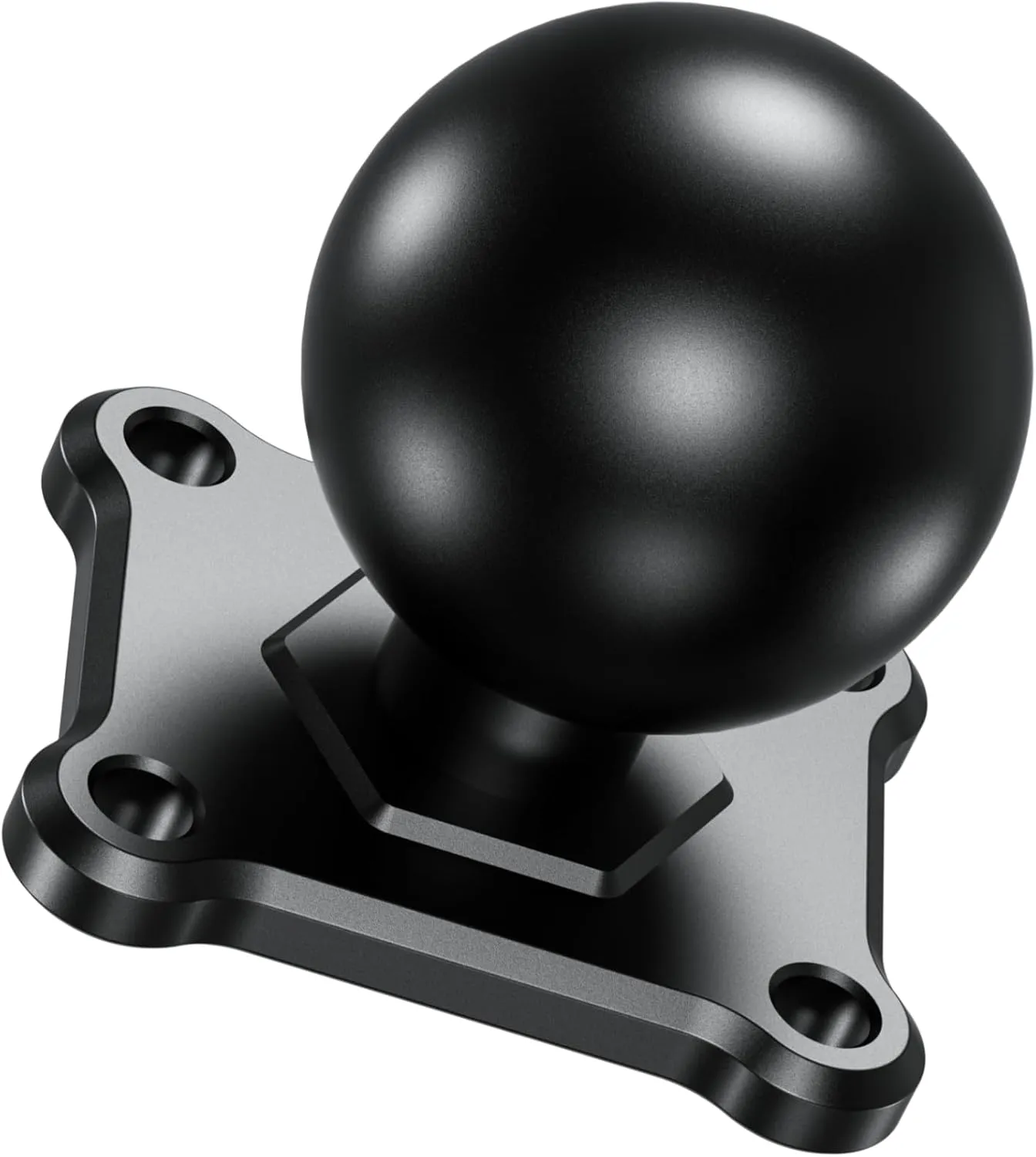 BRCOVAN 1.5'' Ball Mount Base with Aluminum Alloy 4-Hole AMPS Square Plate, Compatible with RAM Mounts C Size 1.5 Inch Ball Double Socket Arm