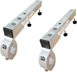 Brocraft Pontoon Grill Bracket/Boat Rail Mount Grill Bracket/BBQ Dual Extended Horizontal Rail Mounts