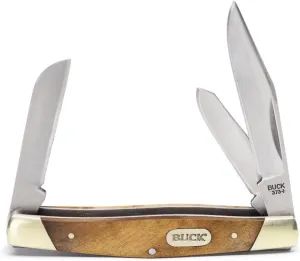 Buck Knives 373 Trio 3-Blade Folding Pocket Knife with Wood Handle