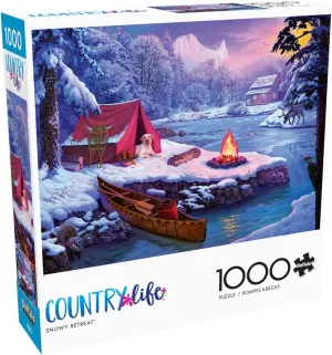 Buffalo Games - David Stevenson - Snowy Retreat - 1000 Piece Jigsaw Puzzle for Adults -Challenging Puzzle Perfect for Game Nights - Finished Size is 26.75 x 19.75