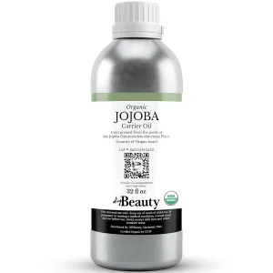 Bulk Jojoba Oil - 32 Fl Oz Large Size Wholesale Bottle - Organic, Golden, Virgin, 100% Pure, Cold Pressed from the Seeds of the Jojoba Plant - Unrefined Aceite de Jojoba