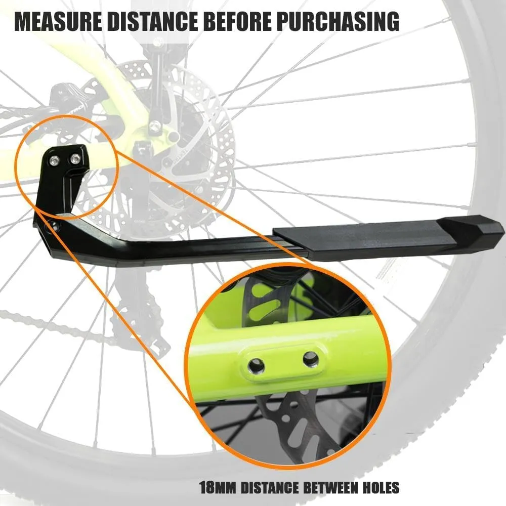 BV Bike Kickstand - Mountain Bike Kick Stand for 24-29" Bicycles - Adjustable Length, Non-Slip Sole, Aluminum Alloy Material - Bicycle Kickstand
