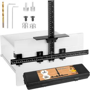 Cabinet Hardware Jig Template - Adjustable Drawer Handle Knob Installation Tool - Woodworking Punch Locator Drill Hole Guide Jigs for Mounting Door Pull - Cabinet Handle Jig of Aluminum Alloy