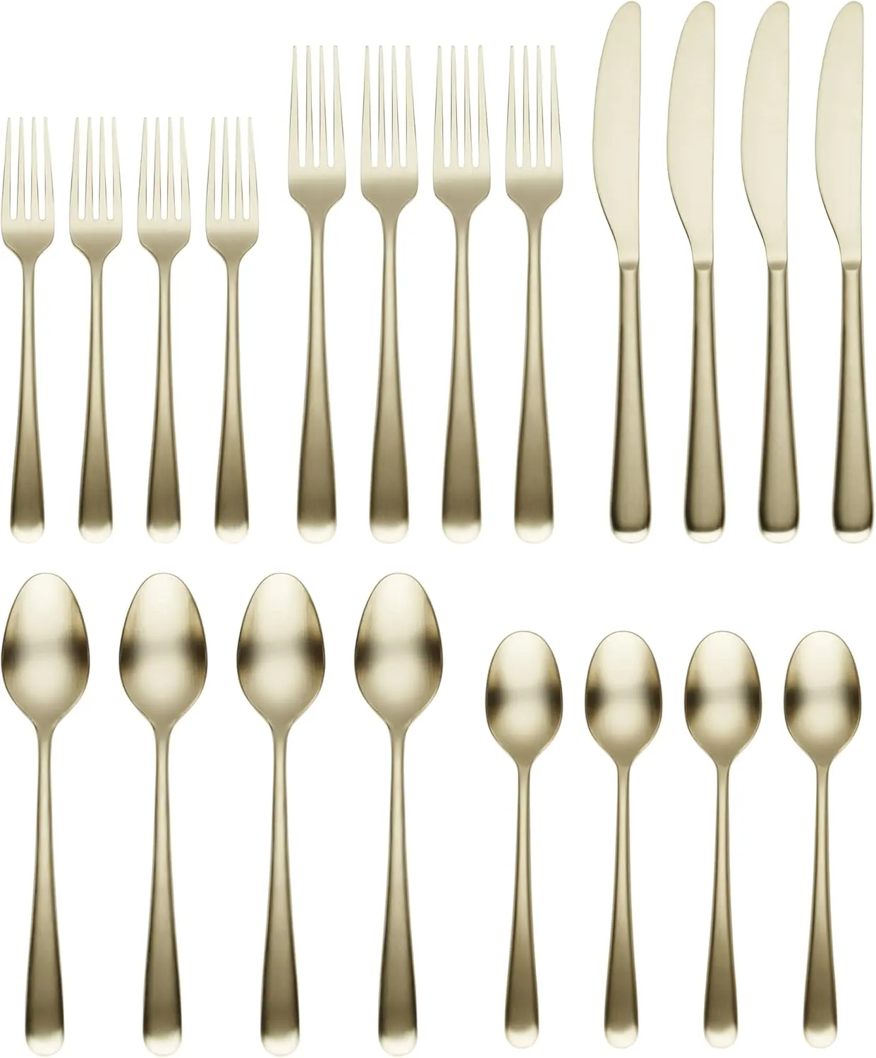 Cambridge 514720CKW12R Rafael Champagne Flatware, 20-Piece Set