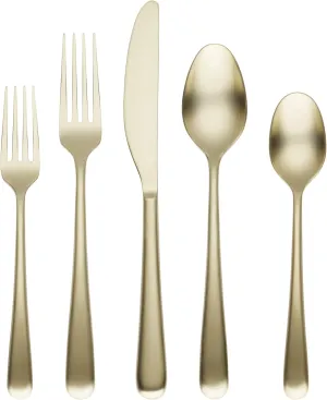 Cambridge 514720CKW12R Rafael Champagne Flatware, 20-Piece Set