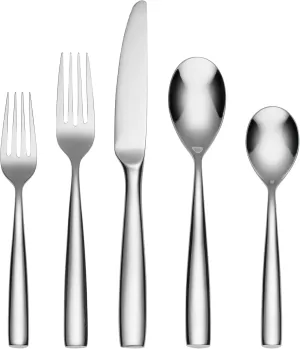 Cambridge Silversmiths Linden 20-Piece Flatware Set, Service for 4, Silver