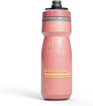 CamelBak Podium Chill Insulated 21oz Bike Water Bottle - Easy Squeeze Bottle - Fits Most Bike Cages, Coral Sunset