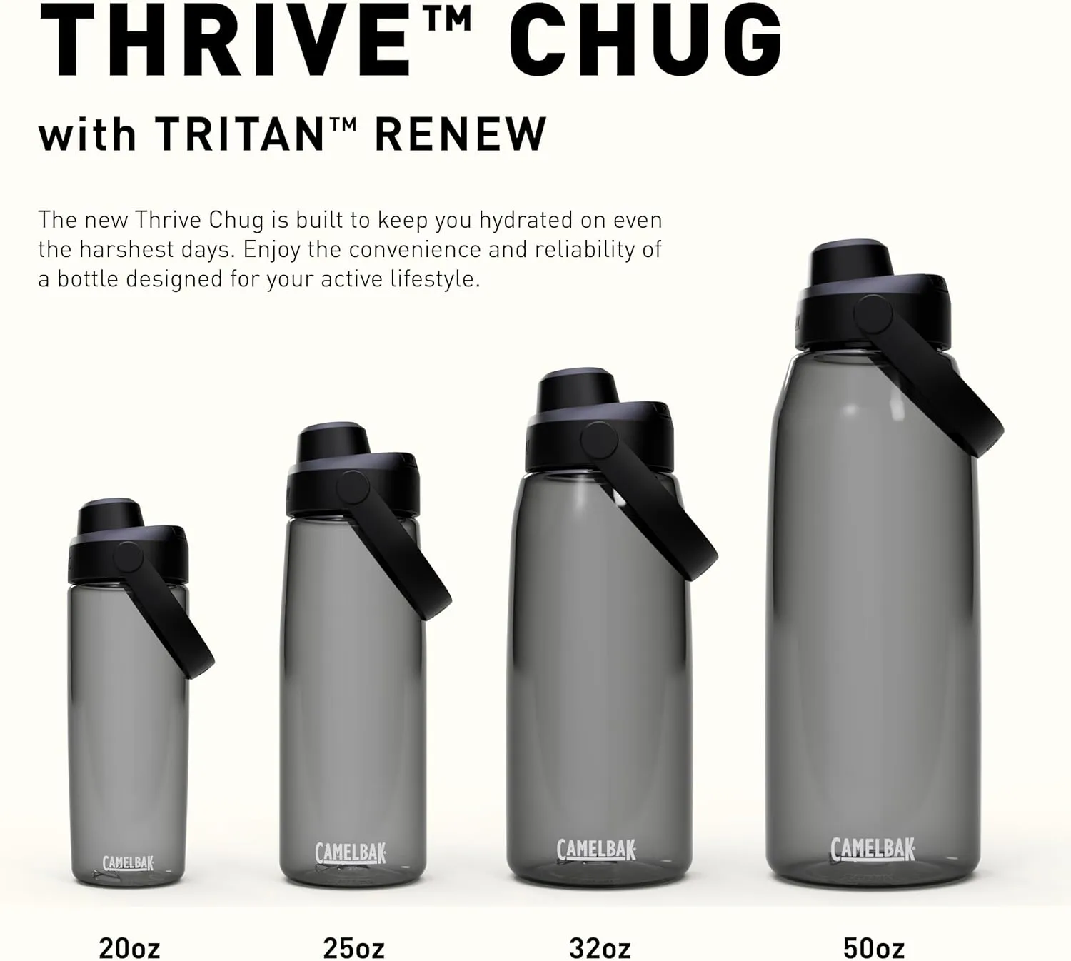 CamelBak Thrive Chug 25oz Water Bottle with Tritan Renew - Leak Proof Lid, Forest Green