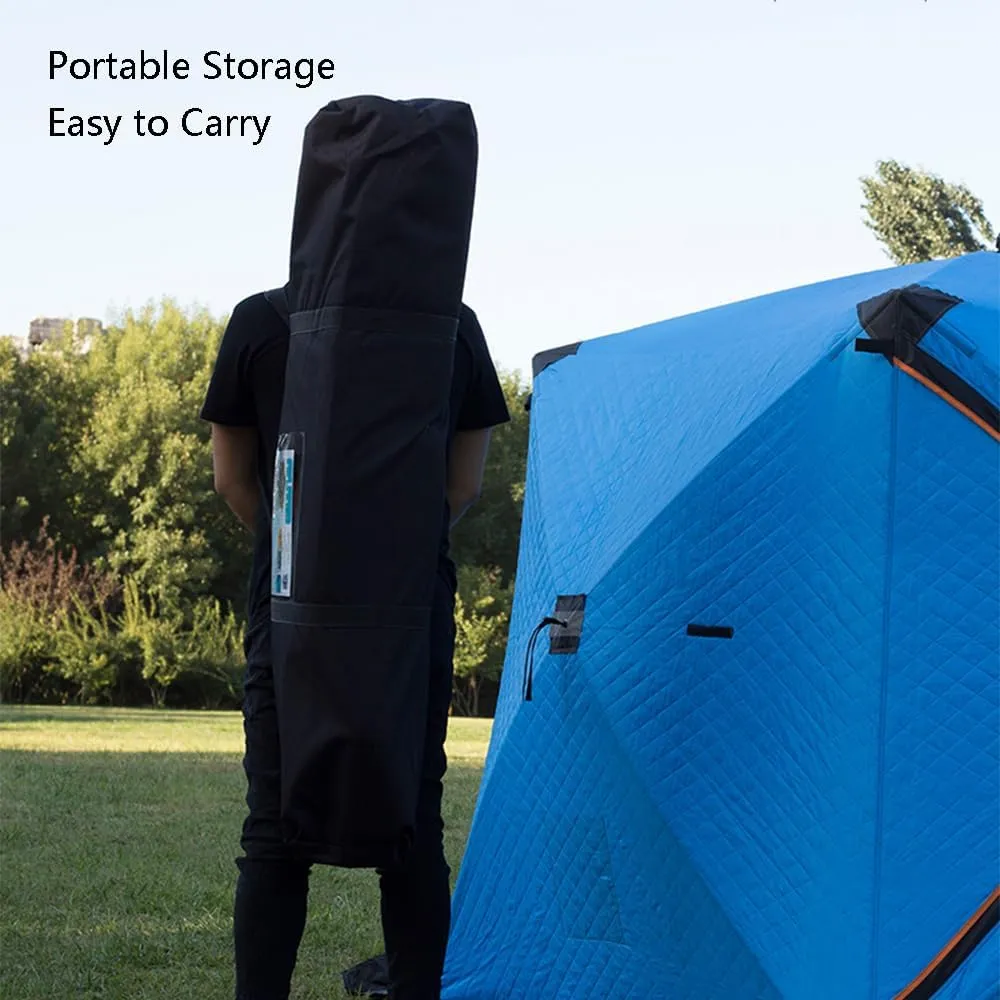 Camping Equipment Winter Fishing Tent Ice Fishing Shelter Heat Reflective Fabric Three-Layer Quilted Insulation Effect is Good (Blue A)