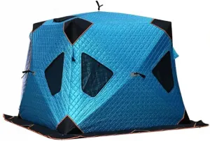 Camping Equipment Winter Fishing Tent Ice Fishing Shelter Heat Reflective Fabric Three-Layer Quilted Insulation Effect is Good (Blue A)