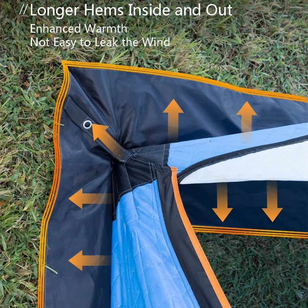 Camping Equipment Winter Fishing Tent Ice Fishing Shelter Heat Reflective Fabric Three-Layer Quilted Insulation Effect is Good (Blue A)