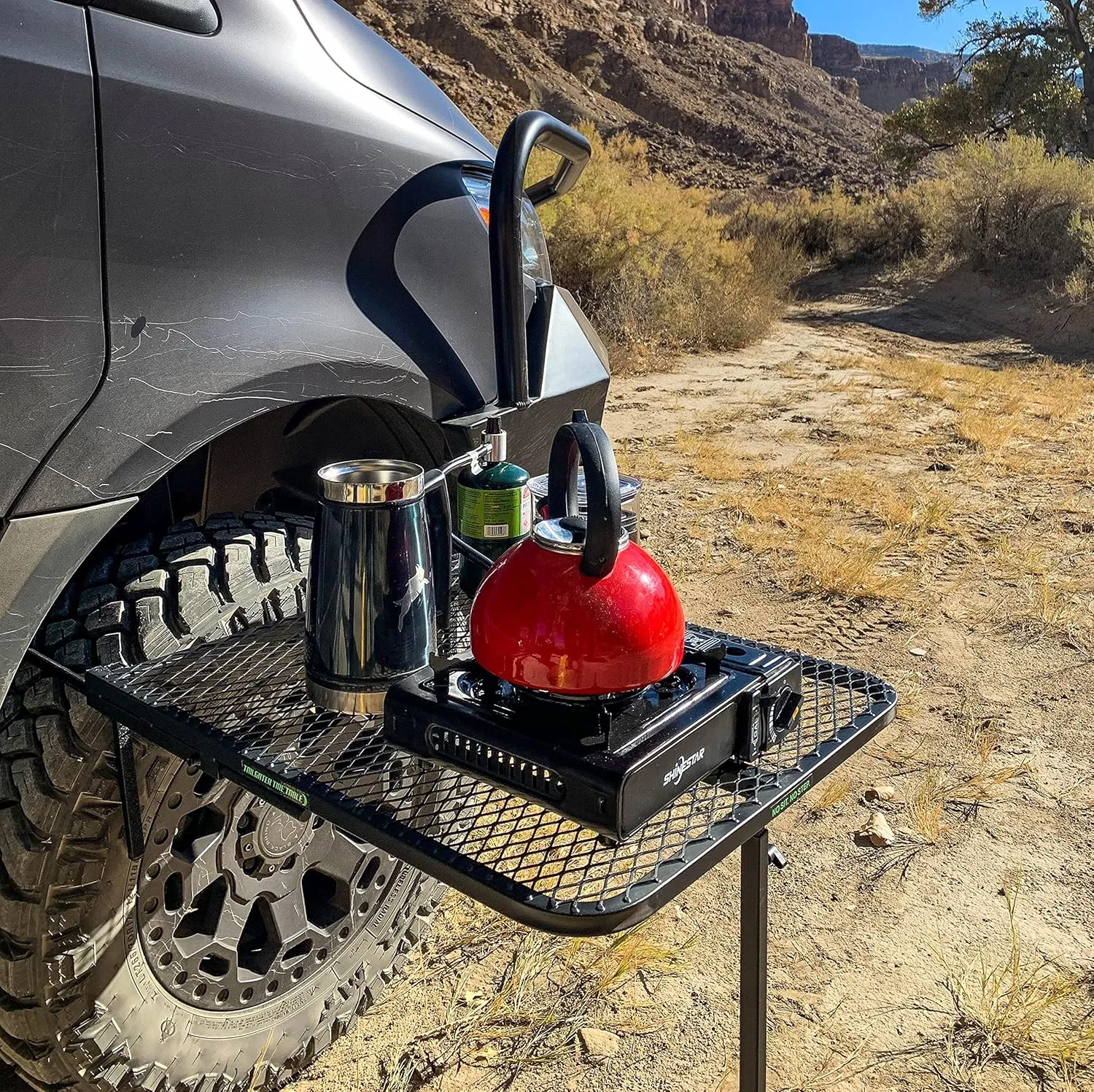 Camping Table, Standard (29" x 23" x 1.5"), Black (Aluminum)