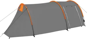 Camping Tent 4 Persons Gray and Orange