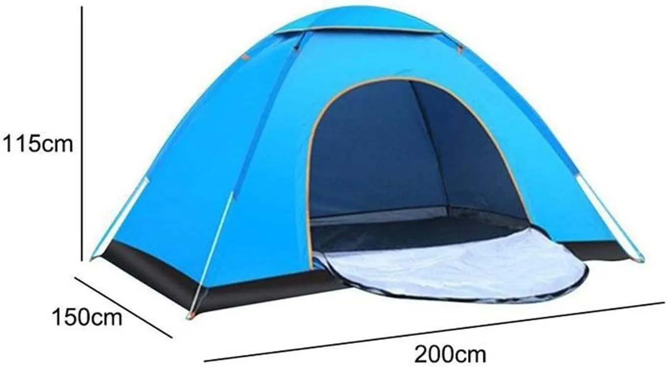 Camping Tent Automatic Camping Tent 1-2 Person Family Tent Double Layer Instant Setup Awning Outdoor Protable Backpacking Tent Hiking Travel (Color :