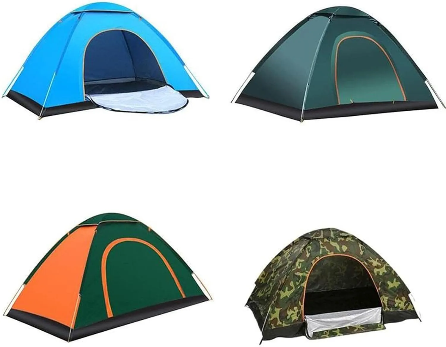 Camping Tent Automatic Camping Tent 1-2 Person Family Tent Double Layer Instant Setup Awning Outdoor Protable Backpacking Tent Hiking Travel (Color :