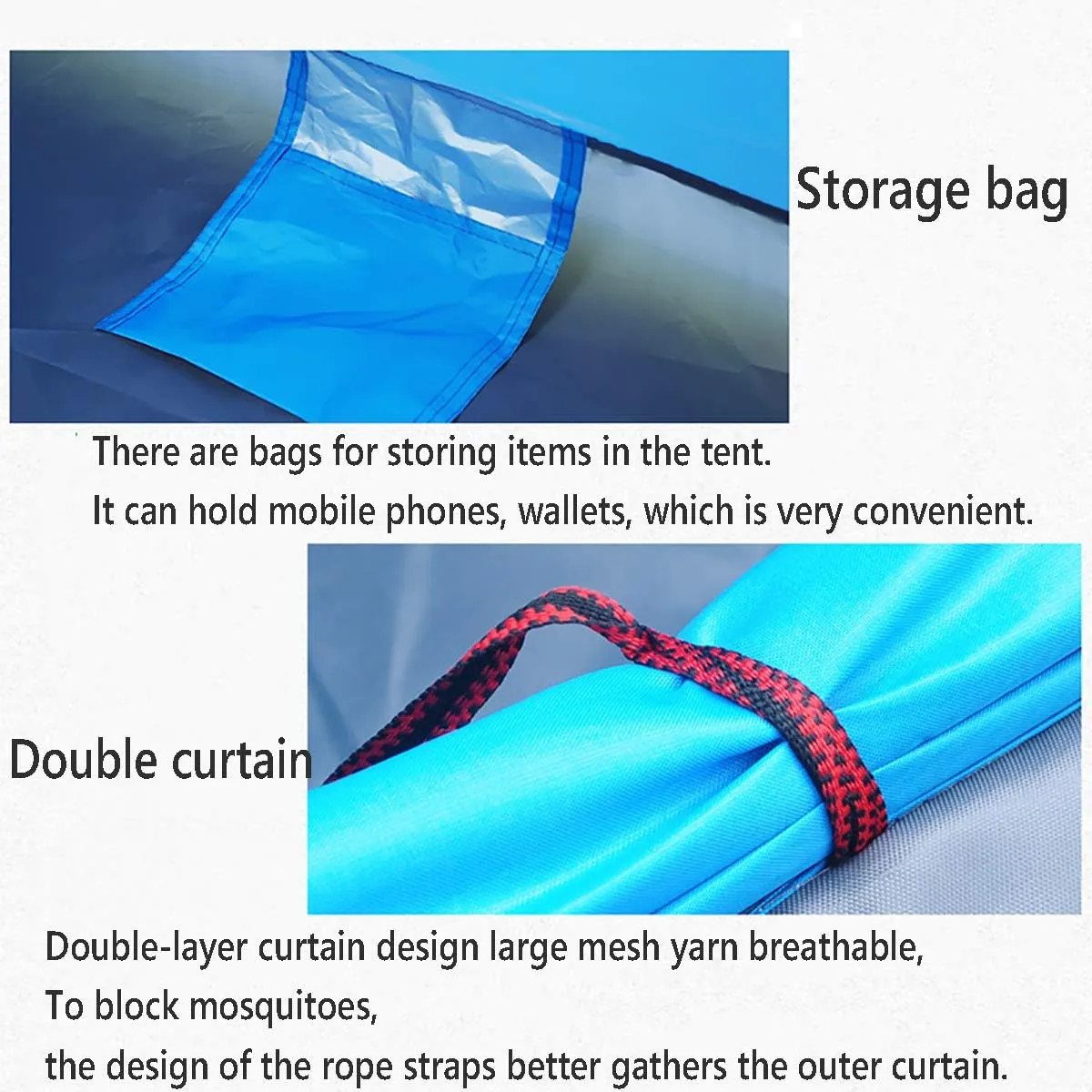 Camping Tents, Automatic Pop Up Sun Shelter 2-3/3-4 Persons Tent, Family Tent for Beach/Garden/Fishing/Picnic Hiking Travel,Blue,3 to4 People