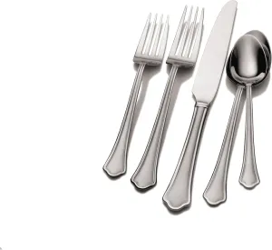 Capri Frost 20-Piece Stainless Steel Flatware Set, Service for 4