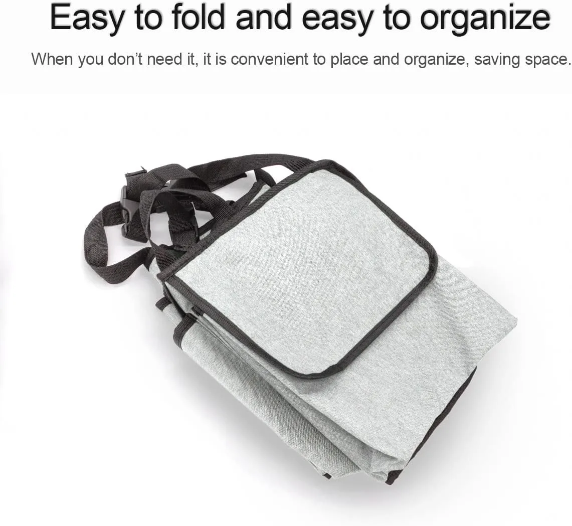 Car Trunk Organizer and Storage, Backseat Hanging Organizer for SUV, Truck, MPV, Waterproof, Collapsible Cargo Storage Bag with 4 Pockets, Car Accessories for Men and Women (Beige)