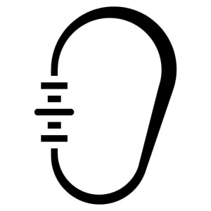 Carabiner Glyph Icon