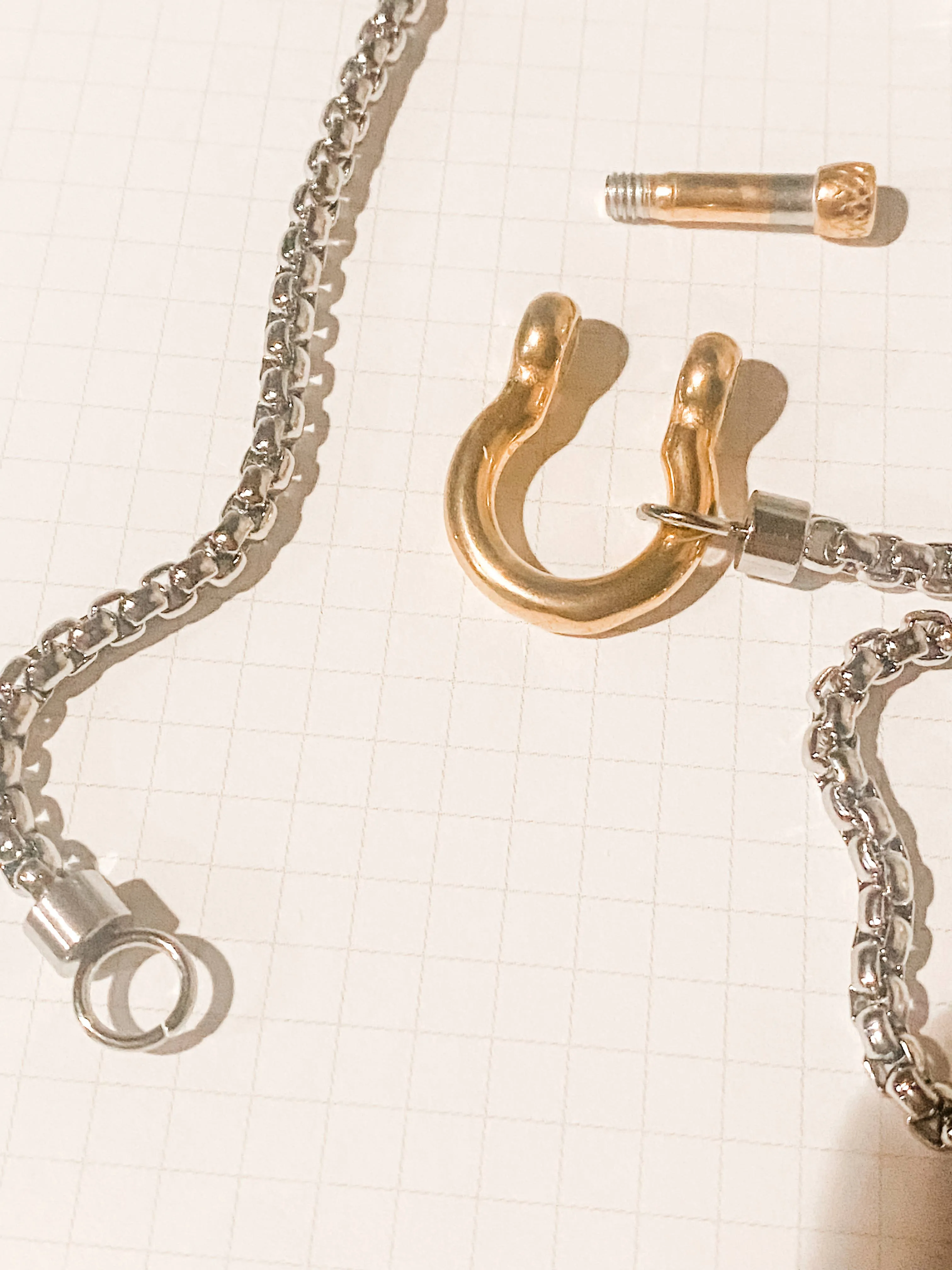 Carabiner horse Bit Necklace