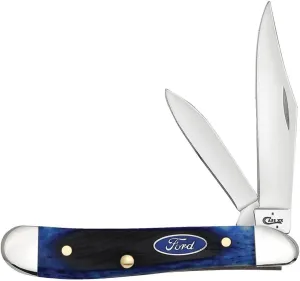 Case WR XX Pocket Knife Sawcut Blue Bone Peanut Item #14306 - (6220 SS) - Length Closed: 2 7/8 Inches