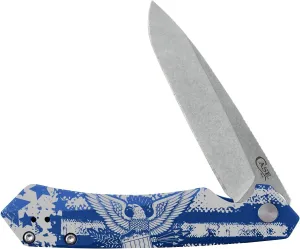 Case XX Kinzua 6777 Frame Lock Blue Aluminum S35VN Stainless Steel Pocket Knife