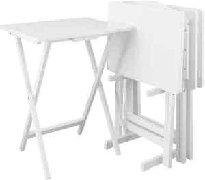 Casual Home 5pcs Tray Table Set - White (660-41)