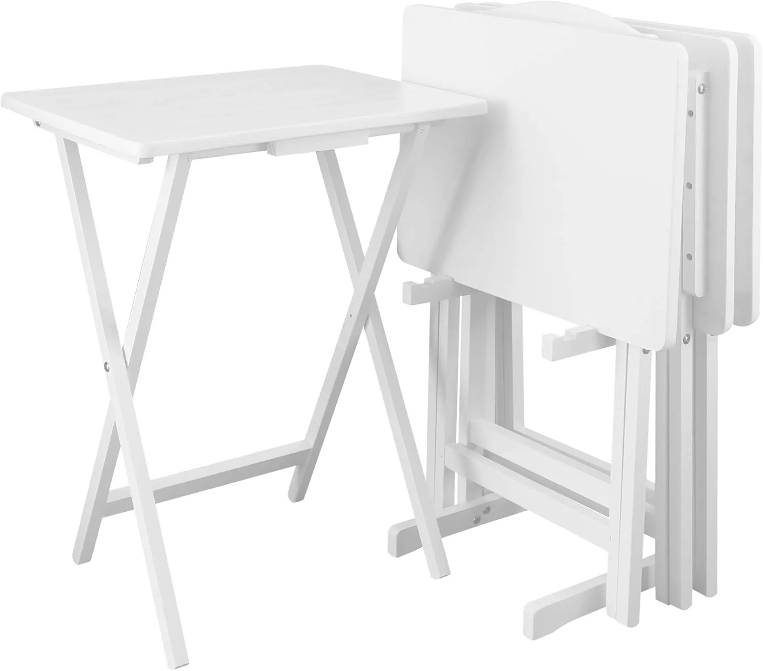 Casual Home 5pcs Tray Table Set - White (660-41)