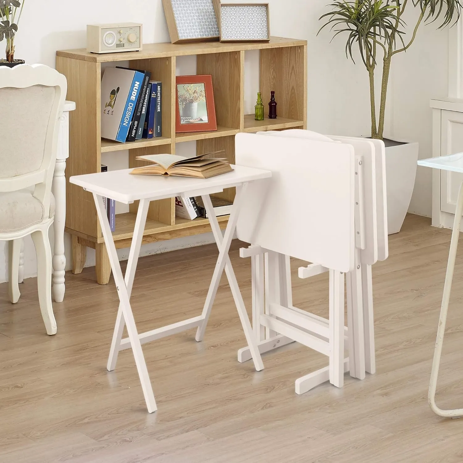 Casual Home 5pcs Tray Table Set - White (660-41)