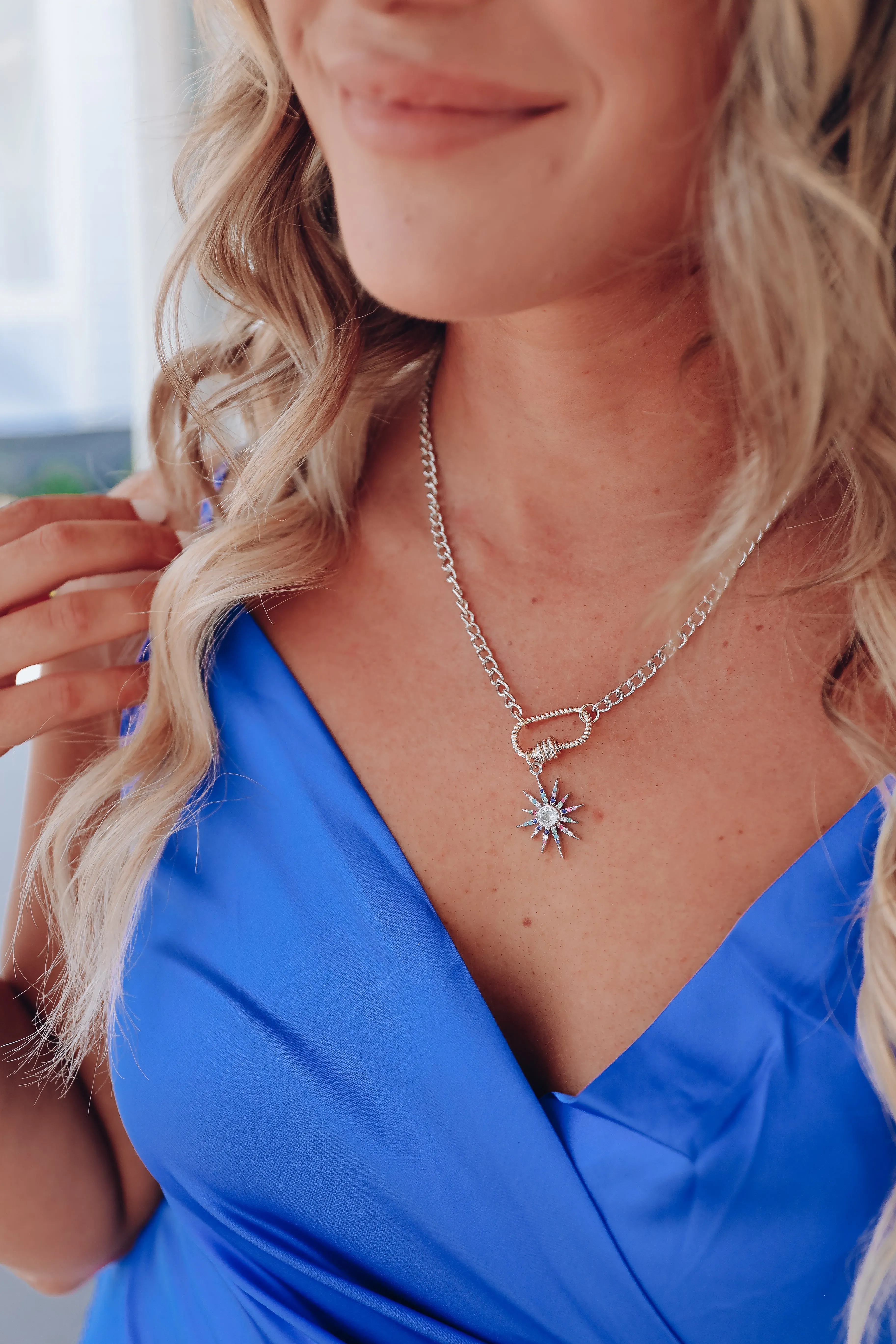 Charming Sun Lock Necklace by Treasure Jewels