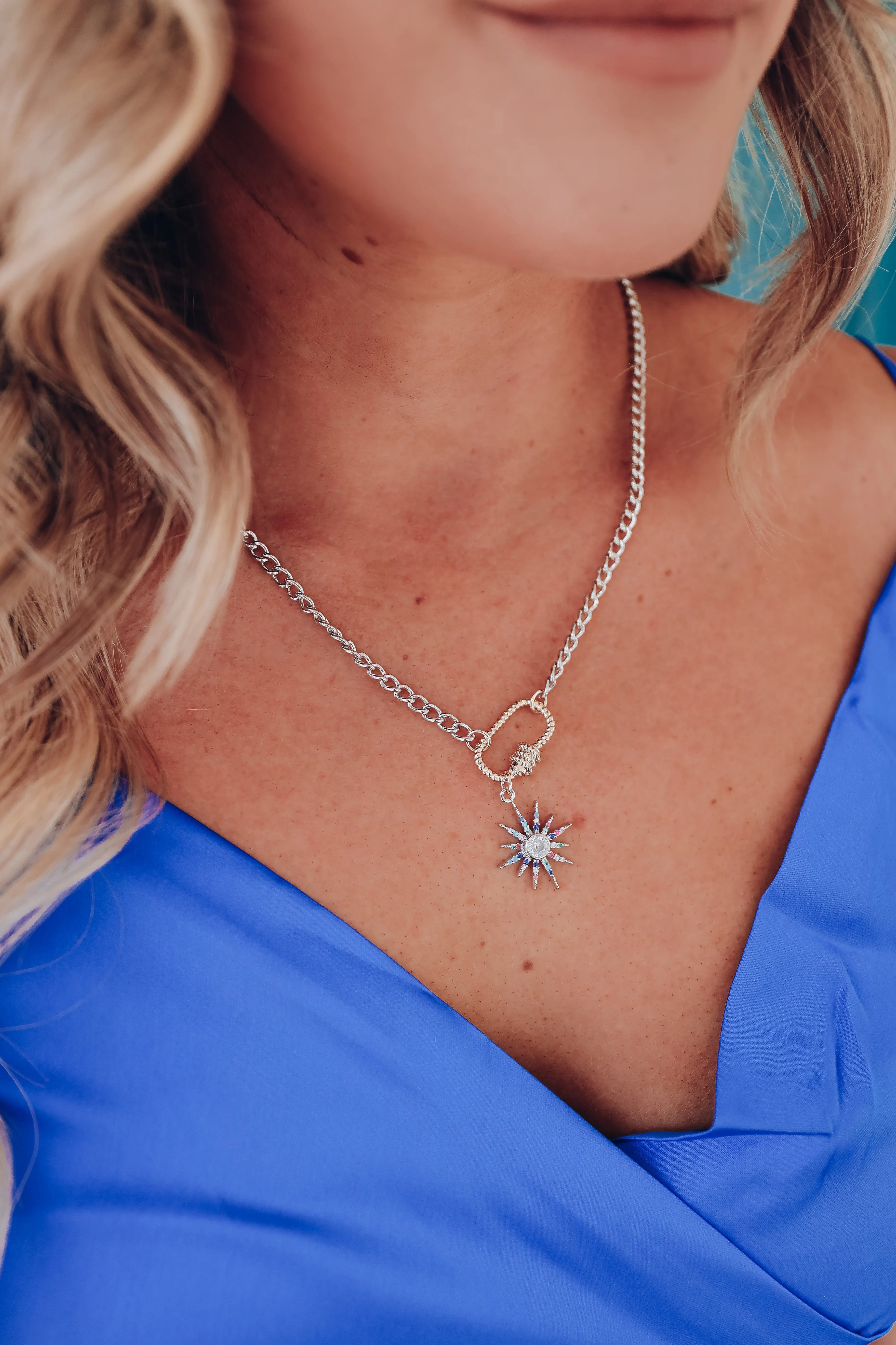 Charming Sun Lock Necklace by Treasure Jewels