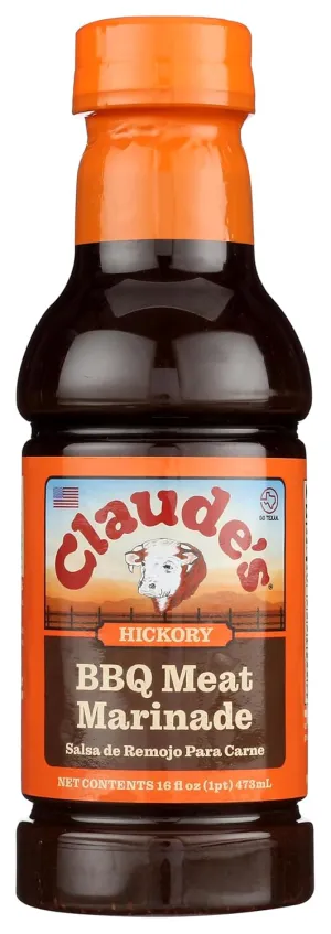 Claudes Hickory Barbeque Marinade 16 Ounce Bottle Pack of 2