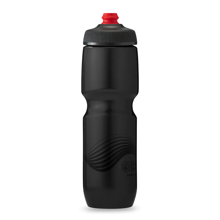 Clearance: 30 oz Breakaway® Water Bottle Wave Charcoal/Black by Polar Bottle Made in USA
