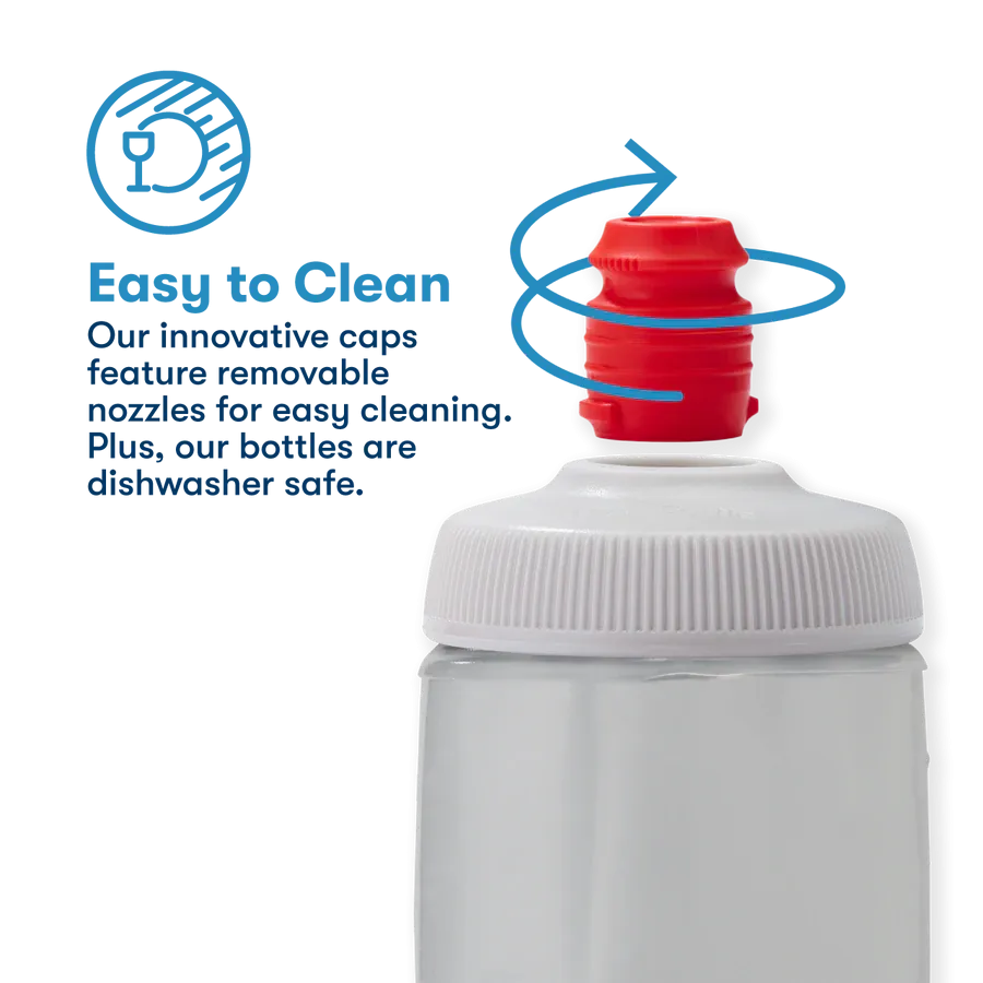 Clearance: 30 oz Breakaway® Water Bottle Wave Charcoal/Black by Polar Bottle Made in USA