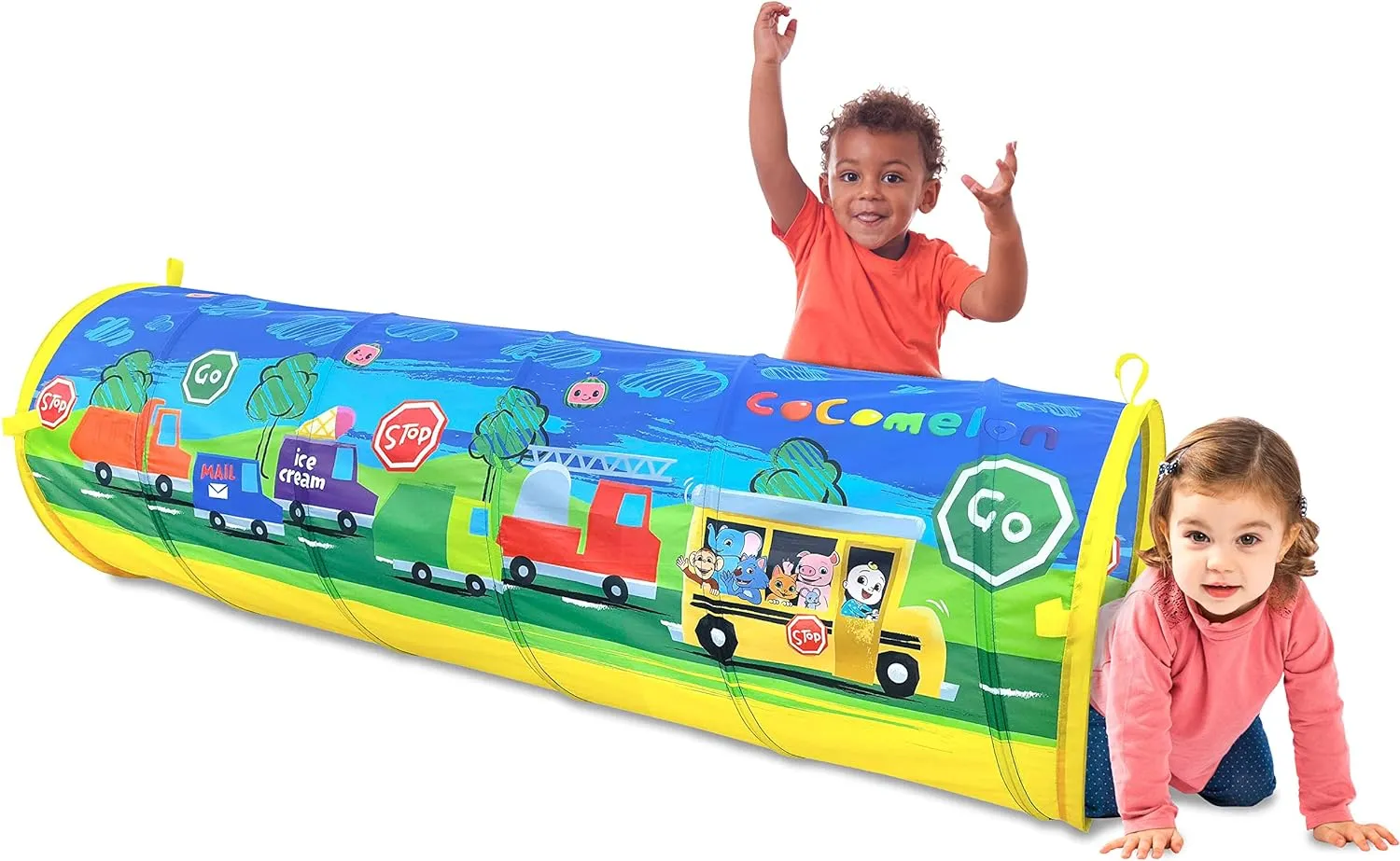 Cocomelon Tunnel for Toddlers Pop Up Play Tunnel Tent for Kids to Crawl Through | Collapsible and Portable Toy