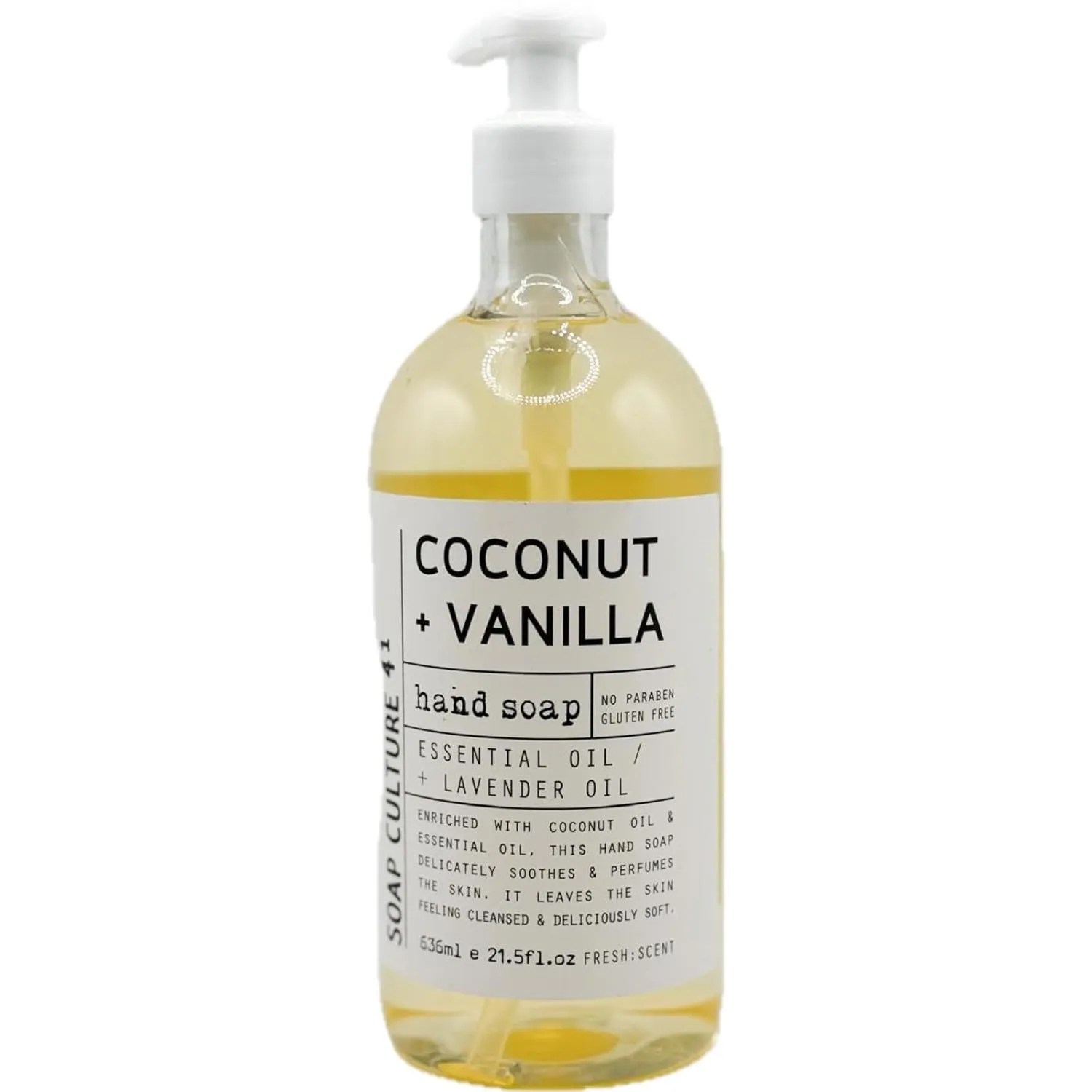Coconut Vanilla Hand Soap, Essential Oil Lavender, 21.5 fl oz, Delicately Soothes & Perfumes
