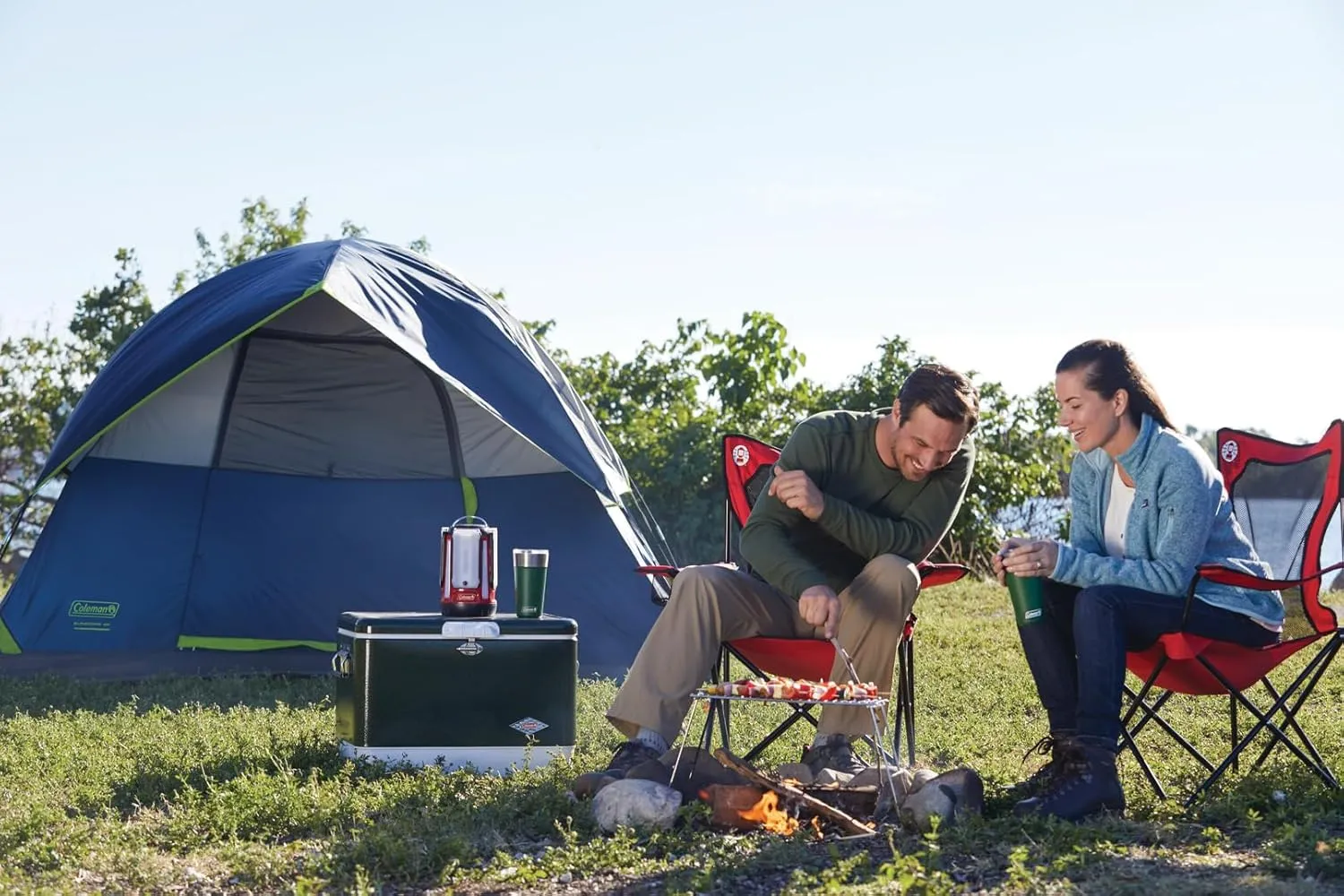 Coleman Sundome Tent with Rainfly, Weatherproof Tent Sets Up in 10 Mins