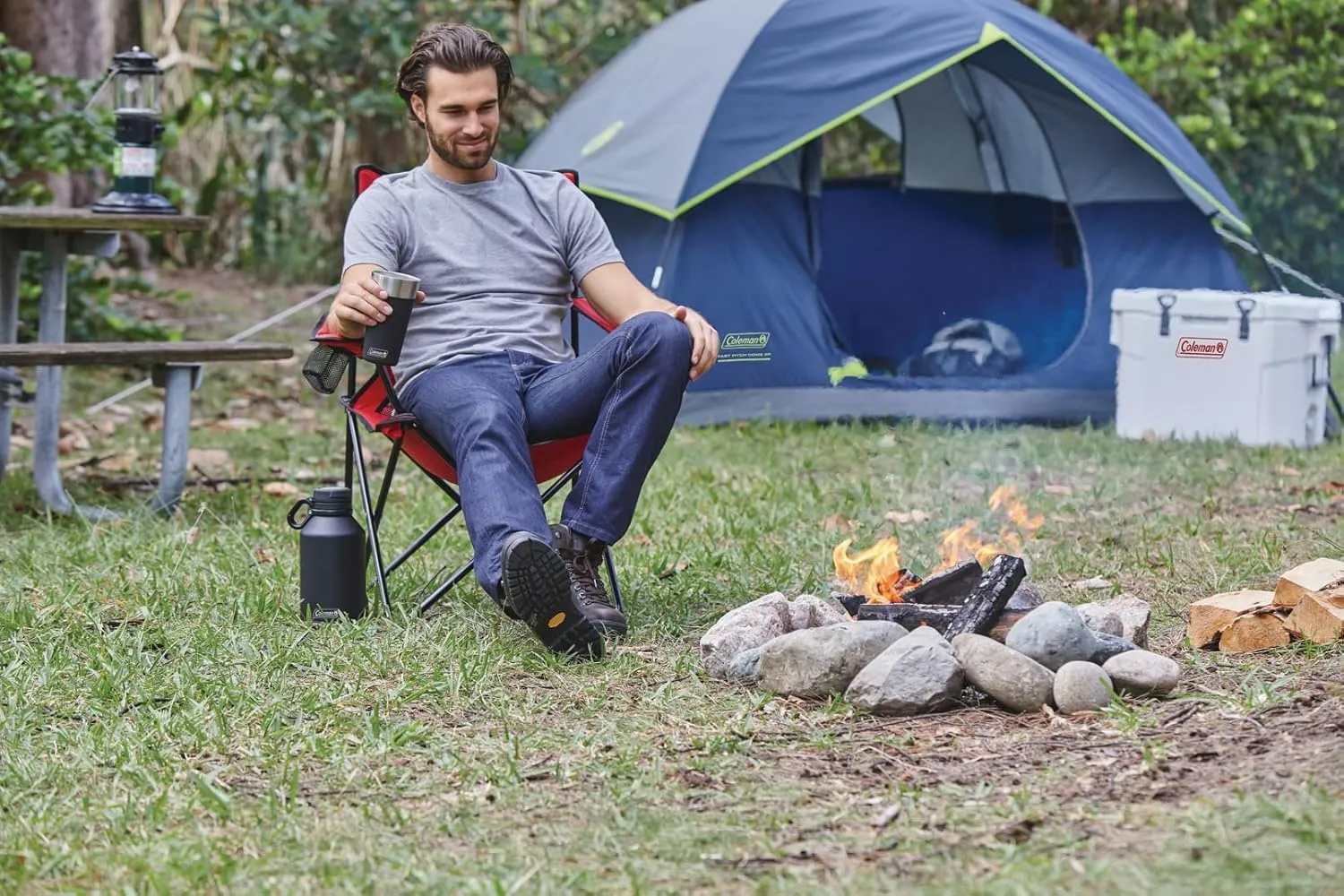 Coleman Sundome Tent with Rainfly, Weatherproof Tent Sets Up in 10 Mins