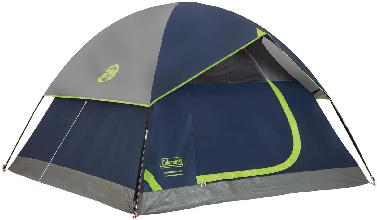 Coleman Sundome Tent with Rainfly, Weatherproof Tent Sets Up in 10 Mins