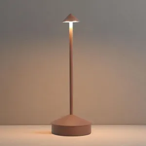 Cordless Table Lamp Desk lamps, 6000mAh Rechargeable Table Lamps, Portable LED Touch Lamp, Outdoor Battery Operated Dimmable Cordless Rechargeable Table Lamps for Restaurant/Patio- Black (1 Pcs Brown)